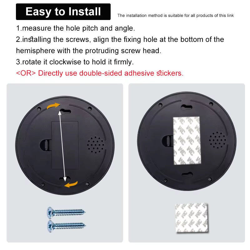 1PC Dummy Fake Camera with LED Red Light, Battery Operated, No Wiring Required, Indoor Outdoor Fake Dome Security Camera