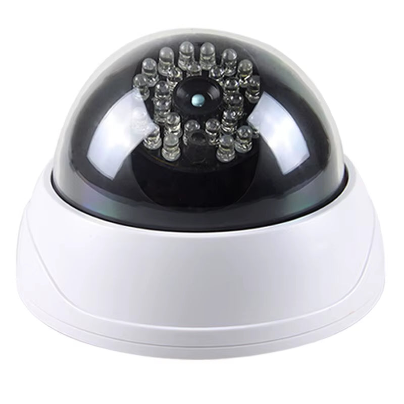1PC Dummy Fake Camera with LED Red Light, Battery Operated, No Wiring Required, Indoor Outdoor Fake Dome Security Camera