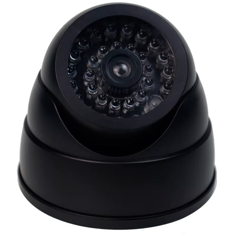 1PC Dummy Fake Camera with LED Red Light, Battery Operated, No Wiring Required, Indoor Outdoor Fake Dome Security Camera
